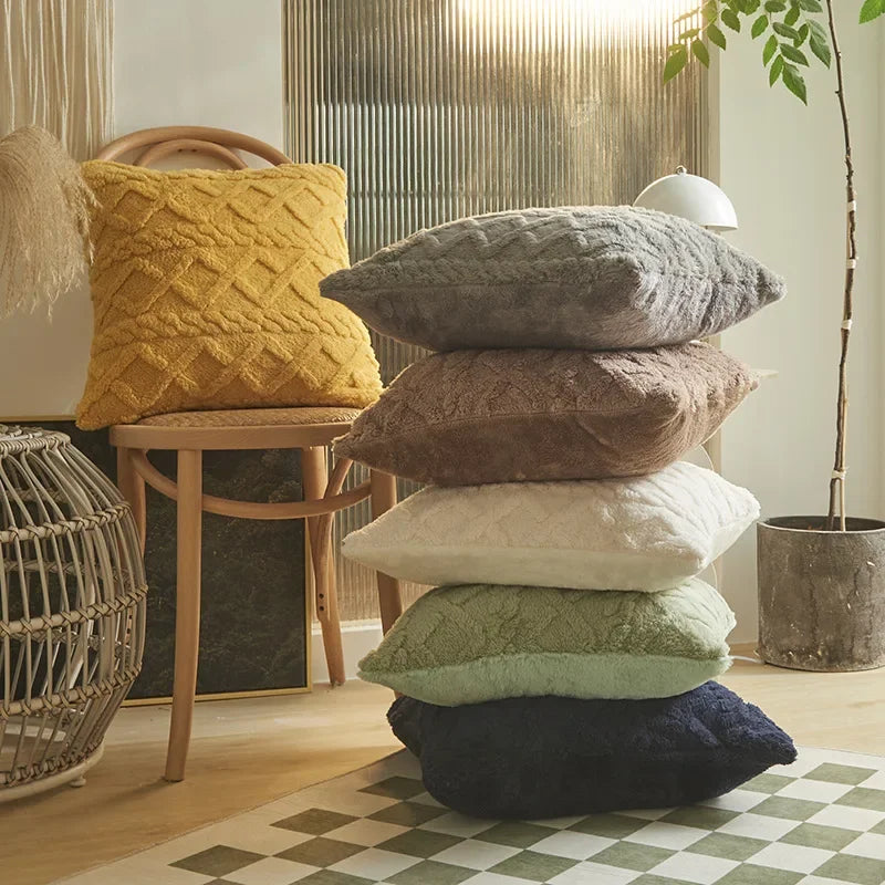 Geometric Jacquard Cushion Cover