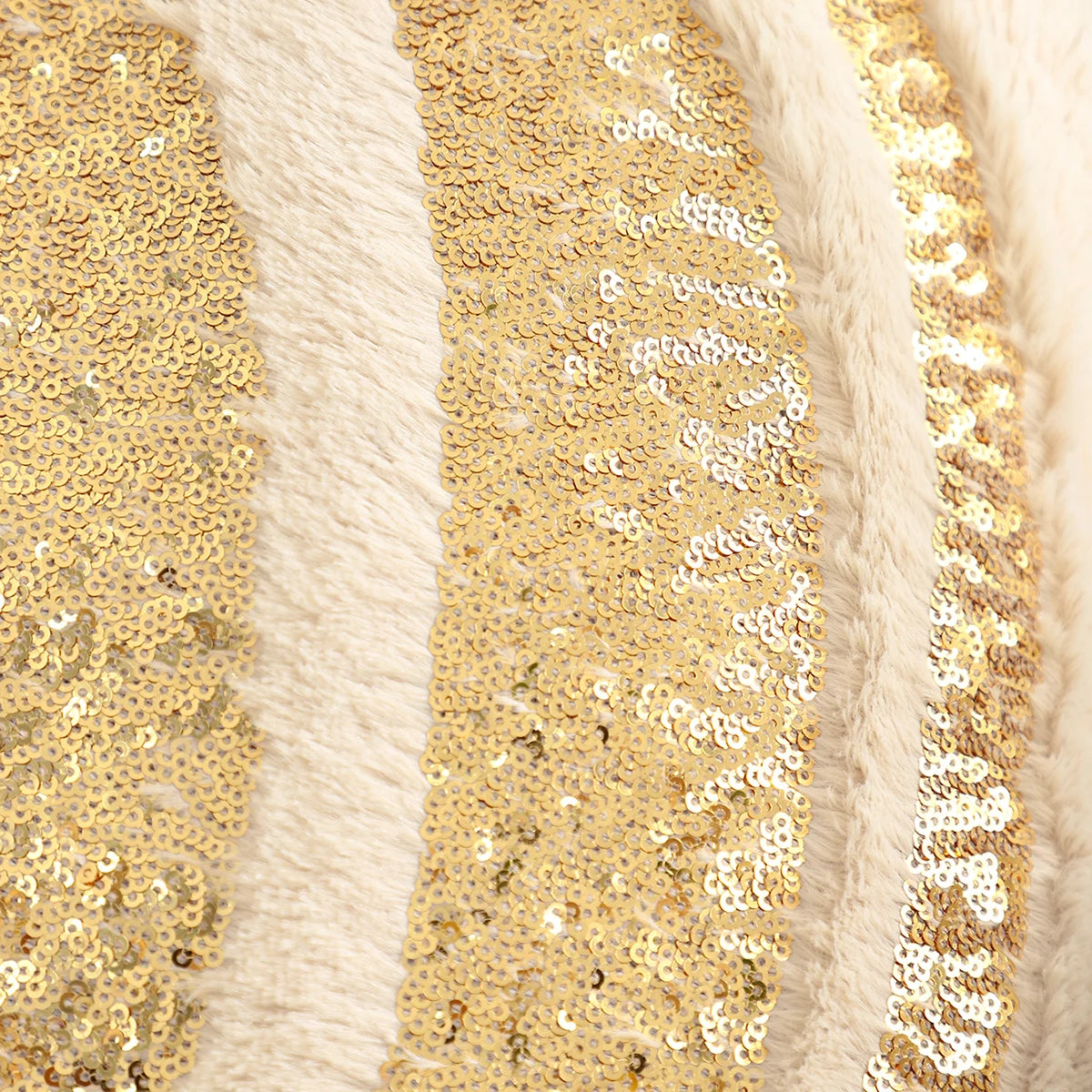 Plush Sequined Pumpkin Cushion Cover