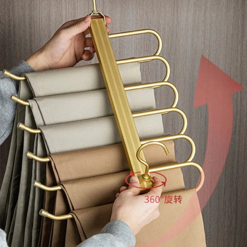 Space Saving Trouser Hanger with 6 Layers