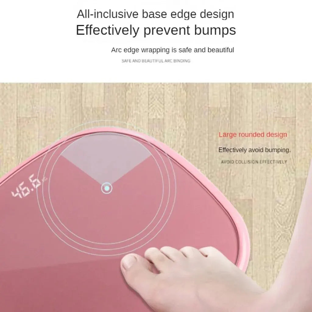 Pink LED Display bathroom Scales