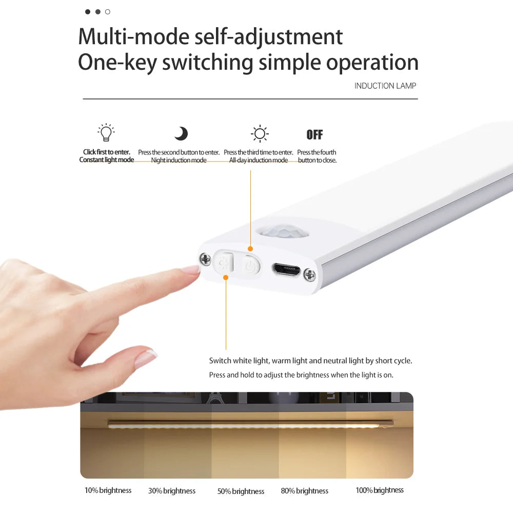 LED Lights Motion Sensor Under Counter Wardrobe
