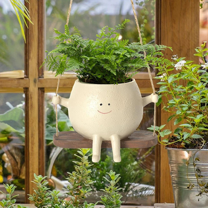 Swing Face Hanging Plant Pot