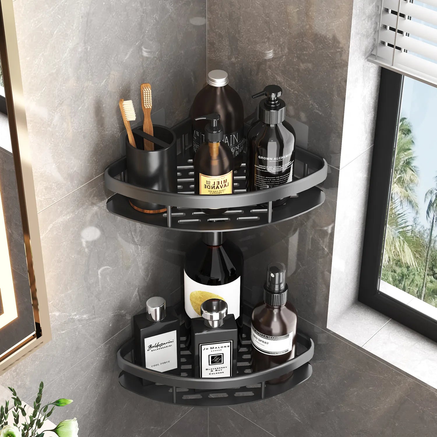 Bathroom Shower Shelf Storage No Drill
