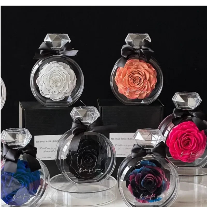 Eternity Rose in Ring Bottle