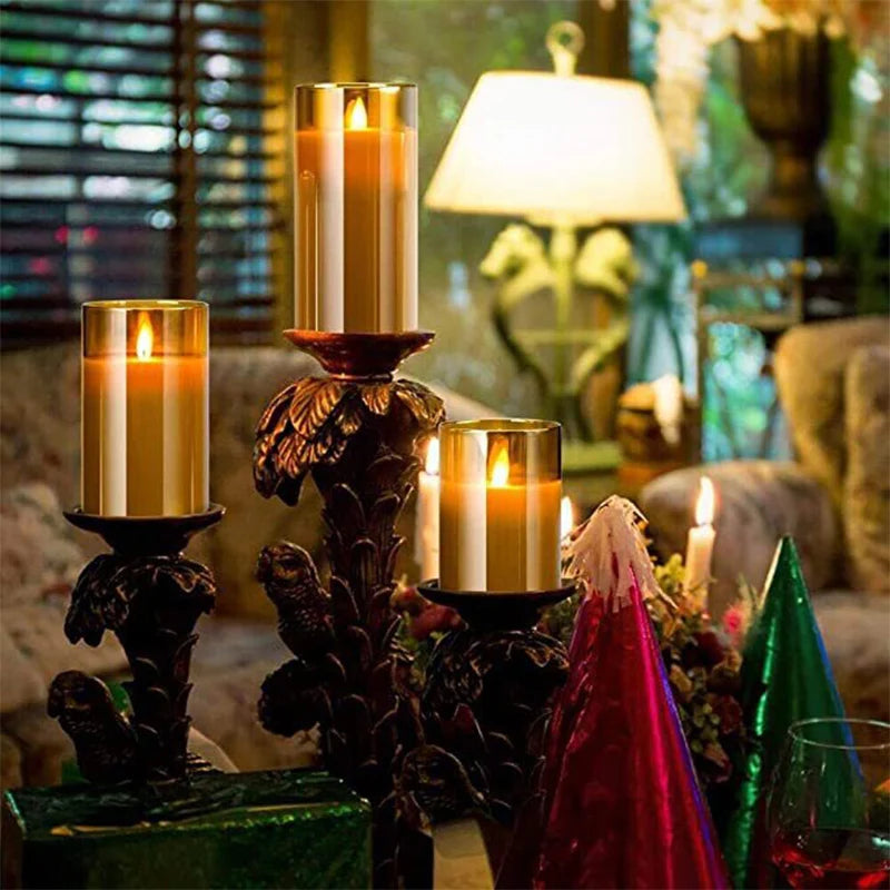 LED Candles Set of Three with Electronic Remote