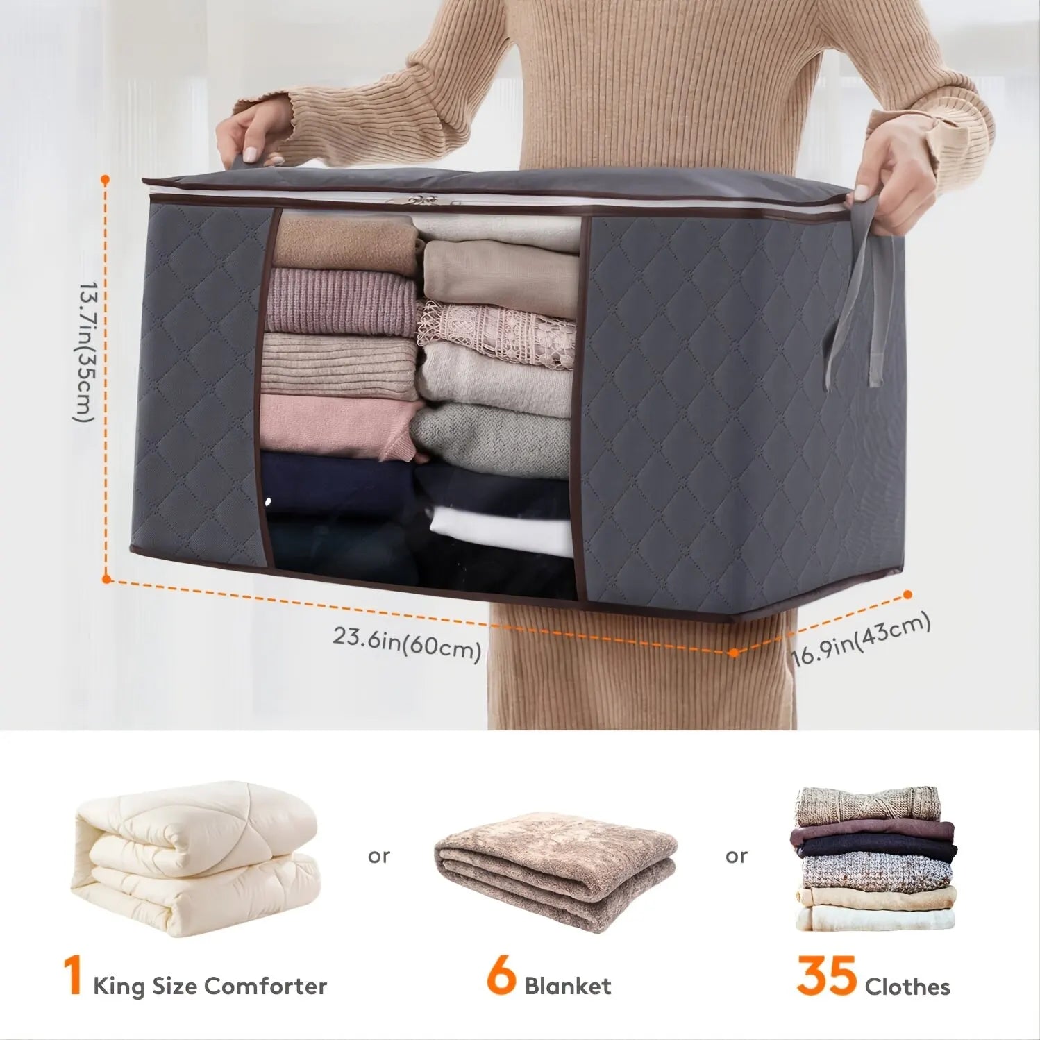 Large Storage Bag Set for Clothes or Duvets