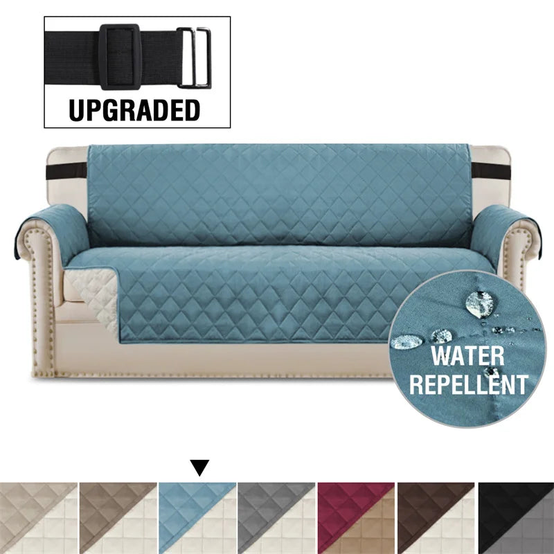 Sofa Cover Quilted Reversible Fabric Water Repellent