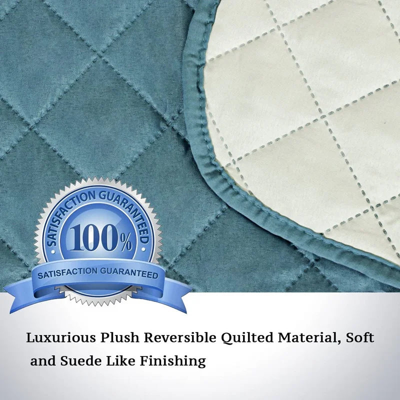 Sofa Cover Quilted Reversible Fabric Water Repellent