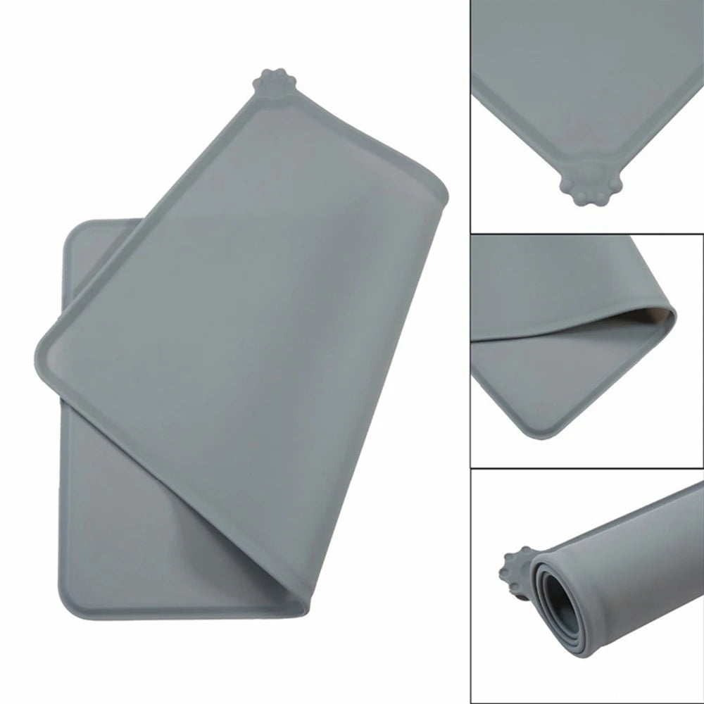 Silicone Pet Food Mat Non-slip Waterproof for Cats Dogs