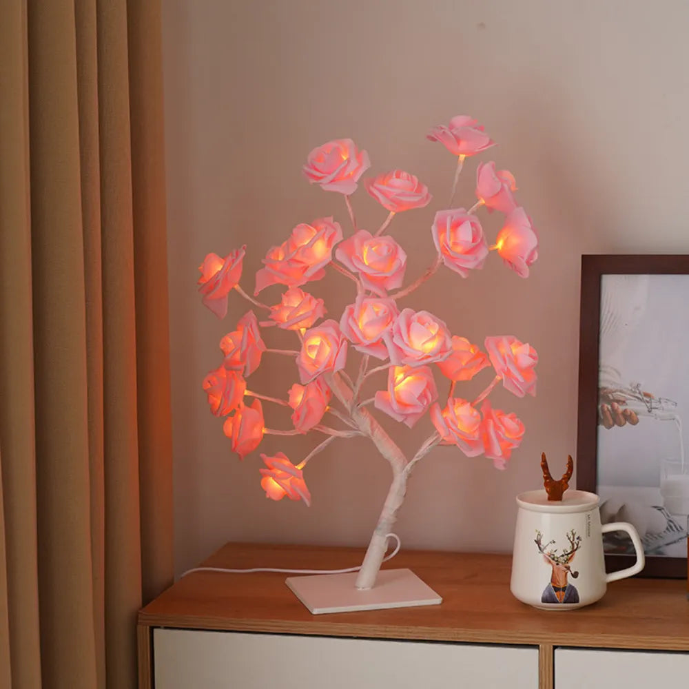 Rose Flower Tree Table Lamp LED