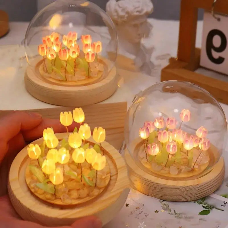 Eternal Tulips in Dome Light Ornament