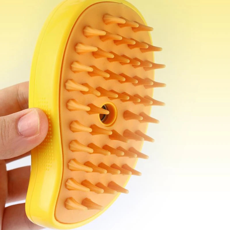 Pet Massaging Grooming Self Cleaning Brush Comb with Spray Function for Dogs Cats