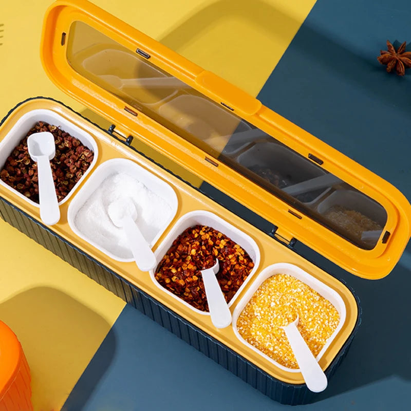 4 Piece Spice Condiment Storage Container