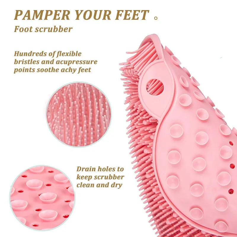 Back Feet Silicone Shower Exfoliator Scrubber