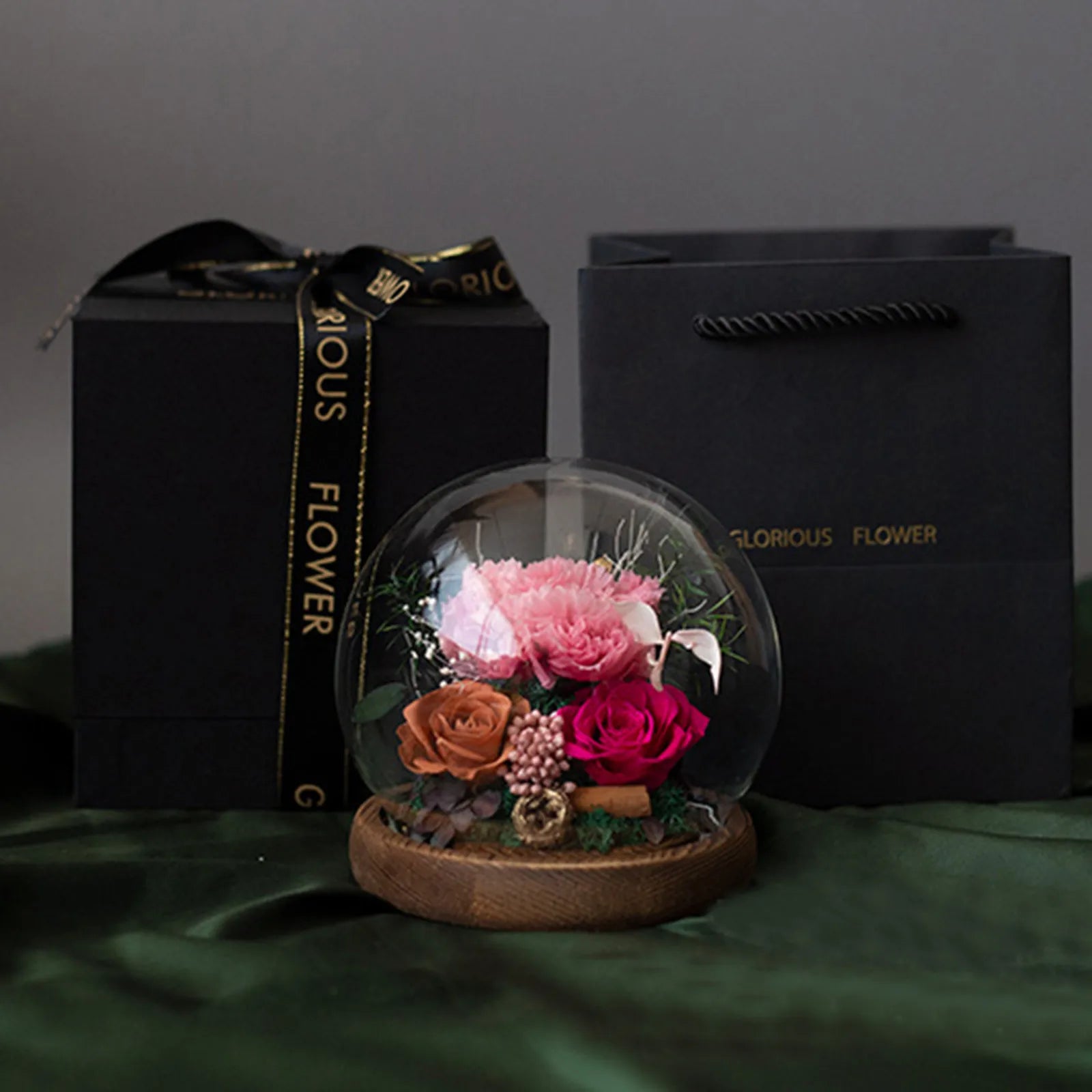 Preserved Rose in Dome