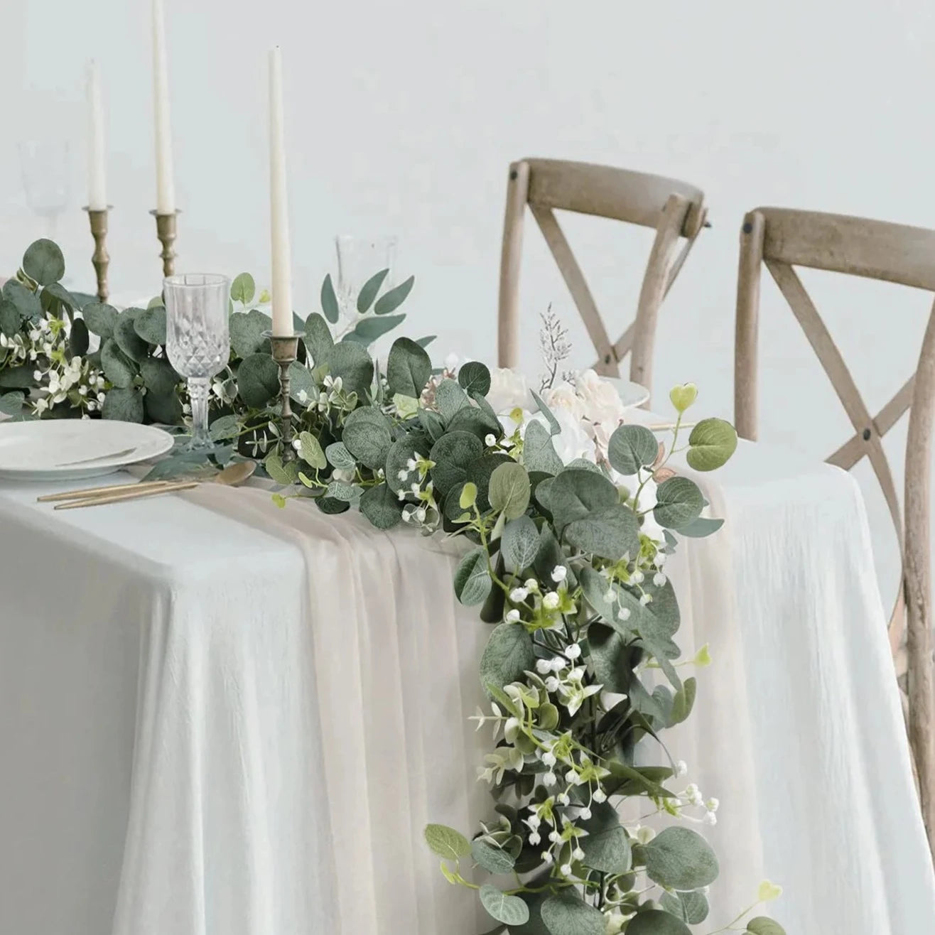 Artificial Eucalyptus Leaf Garland