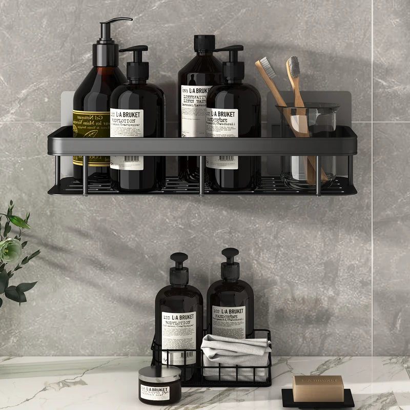 Bathroom Shower Shelf Storage No Drill