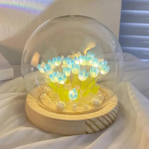 Eternal Tulips in Dome Light Ornament