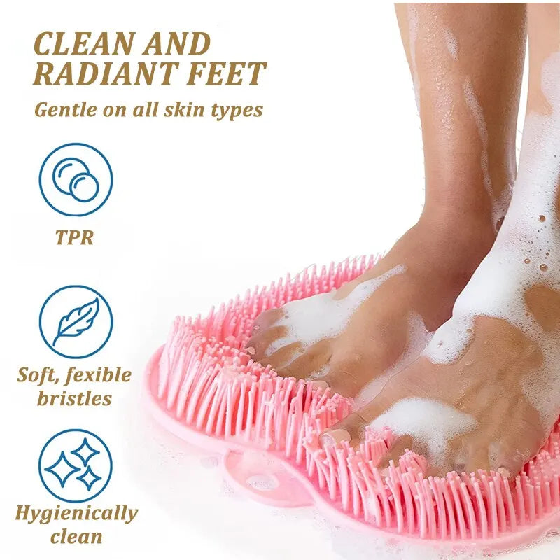 Back Feet Silicone Shower Exfoliator Scrubber