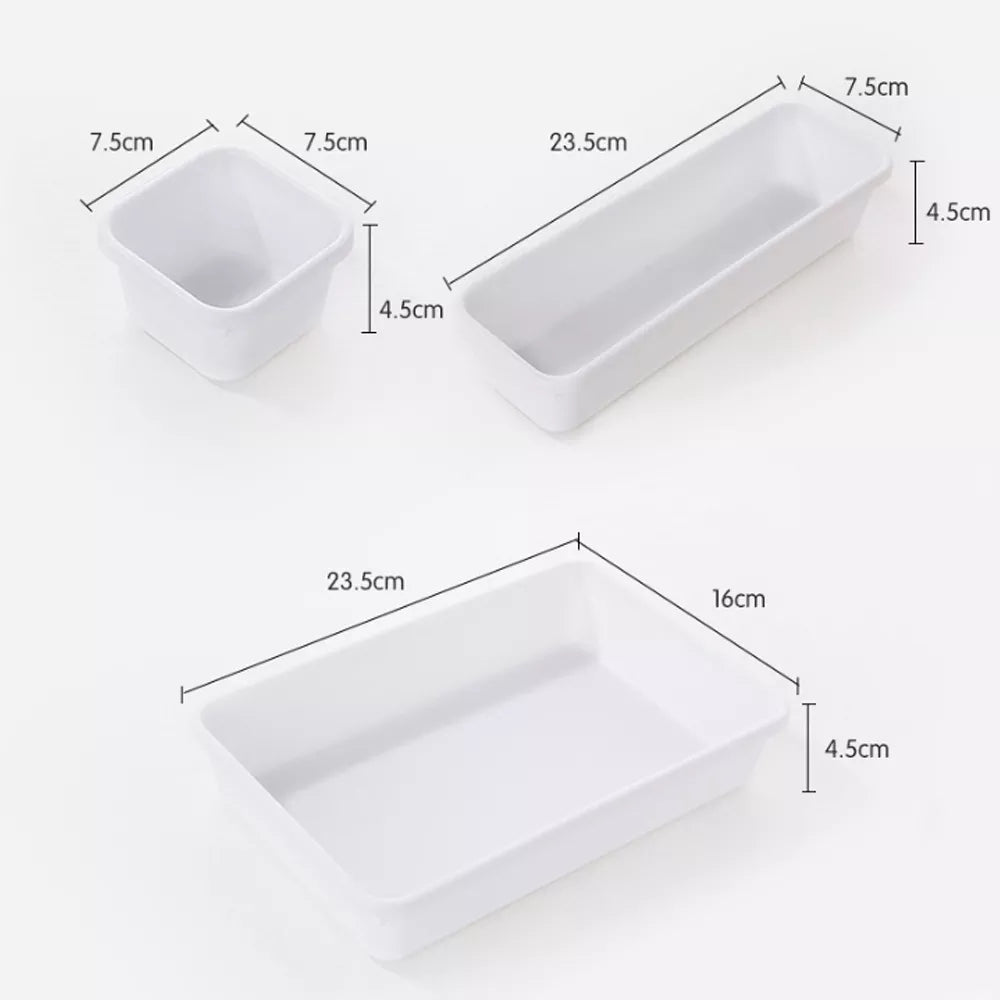 8 Piece Interlocking Drawer Organiser Trays