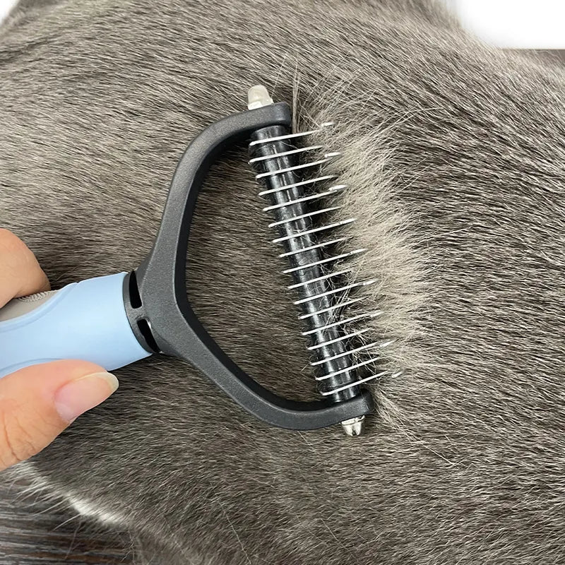 Pet Undercoat Rake Grooming Brush for Dogs Cats