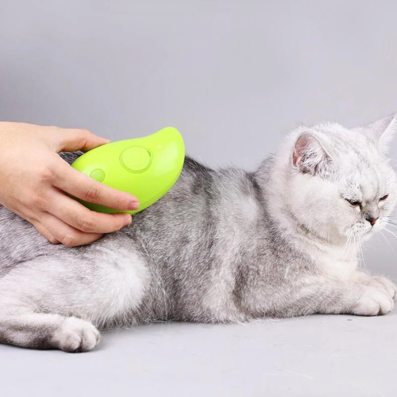 Pet Massaging Grooming Self Cleaning Brush Comb with Spray Function for Dogs Cats