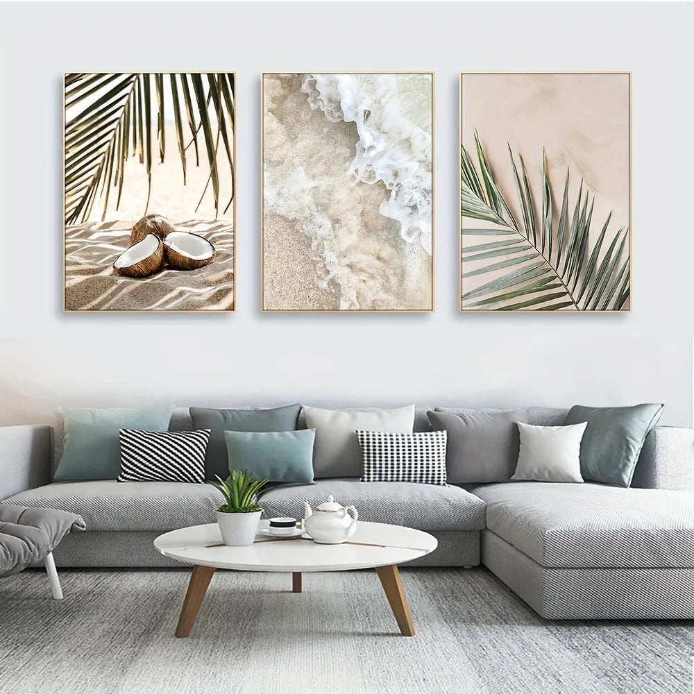 Frameless Seascape Triptych Posters