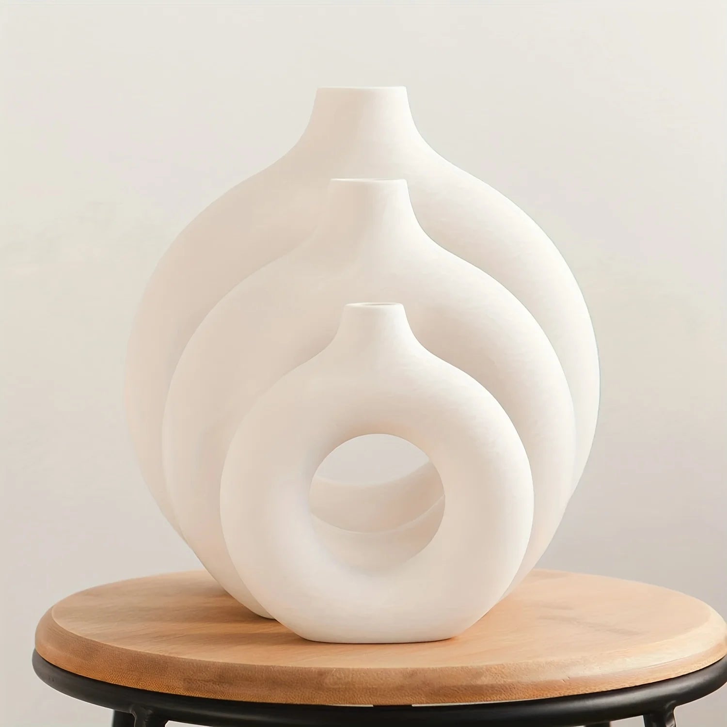 Nordic Doughnut Ceramic Vase