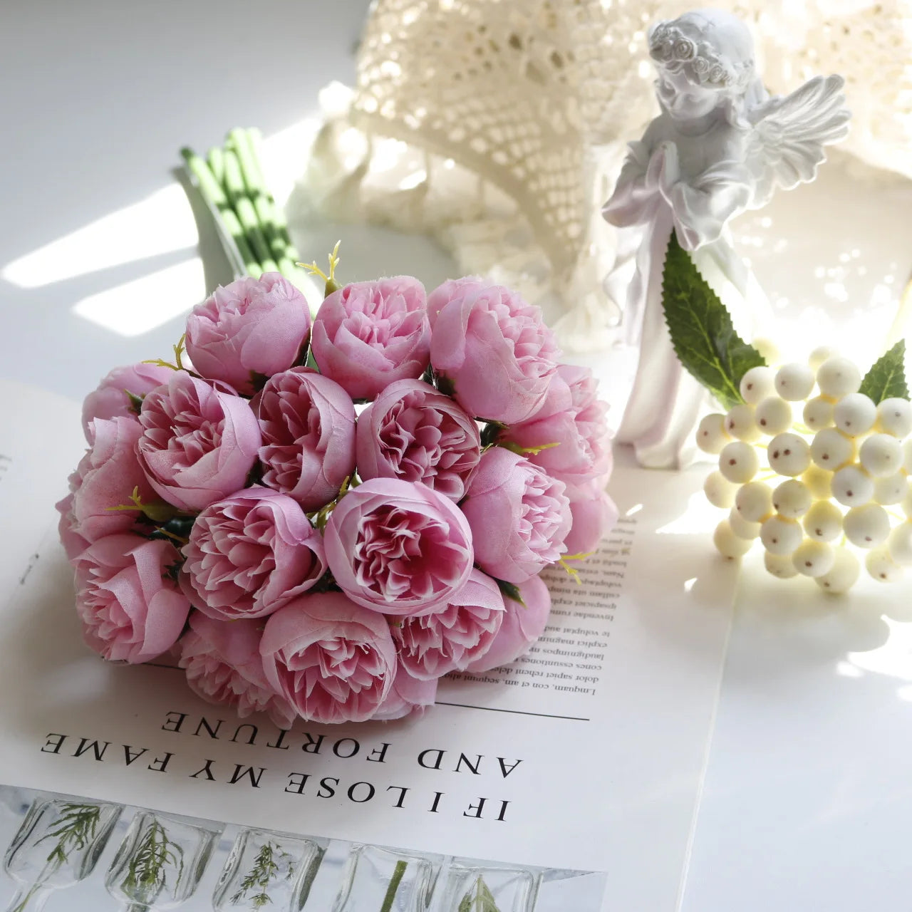 Artificial Peony Bouquet