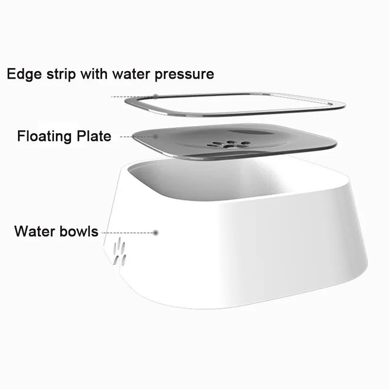 Slow Drinking Pet Water Bowl Anti Spill Dog Cat