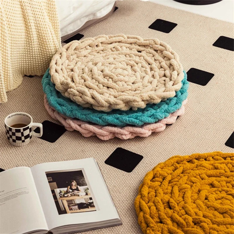 Circular Crochet Floor Cushion