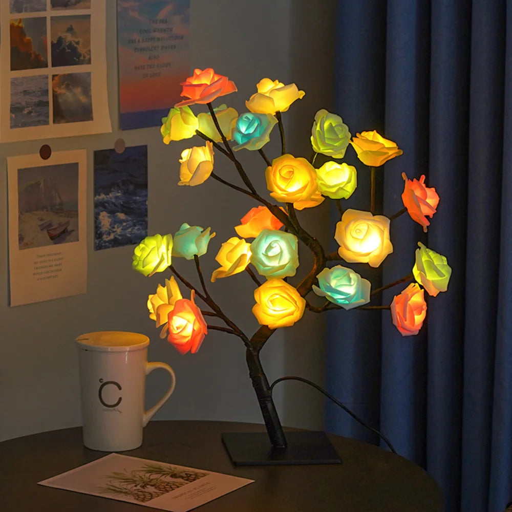 Rose Flower Tree Table Lamp LED