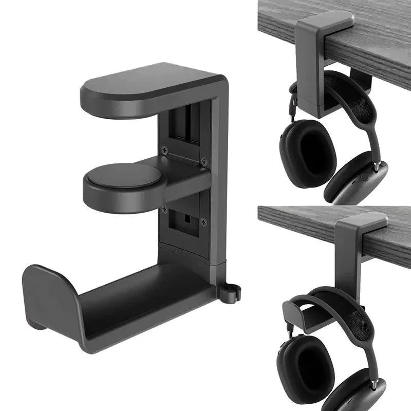 Hanging Headphone Headset Hook with Cable Clip