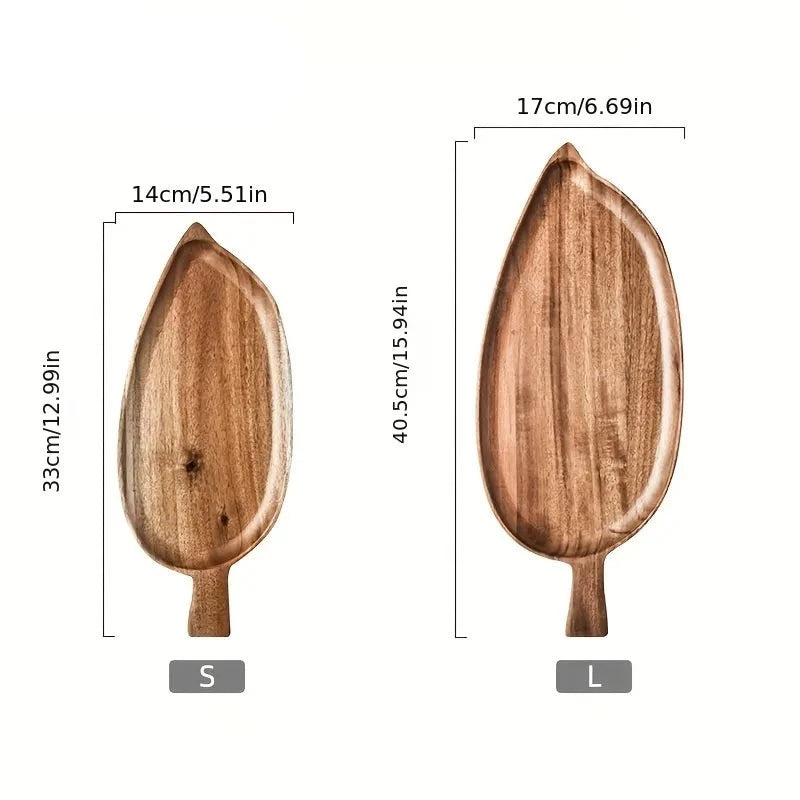 Wooden Leaf Serving Board