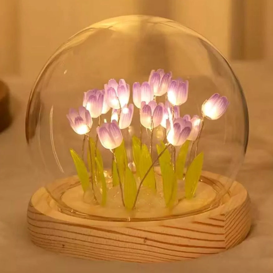Eternal Tulips in Dome Light Ornament