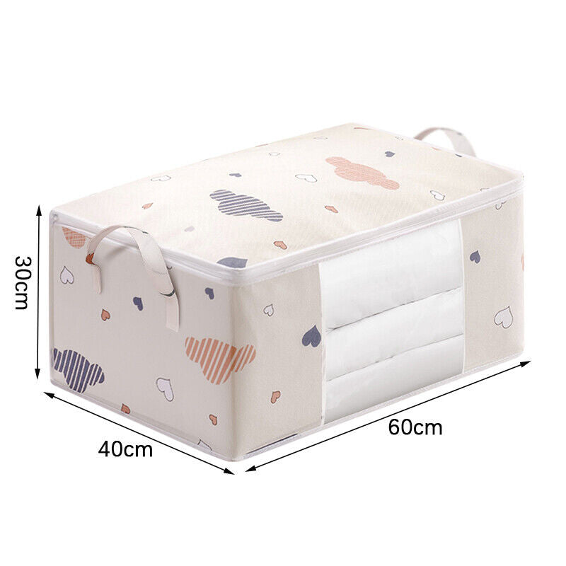 Storage Bag with Cloud Print Cream or Navy