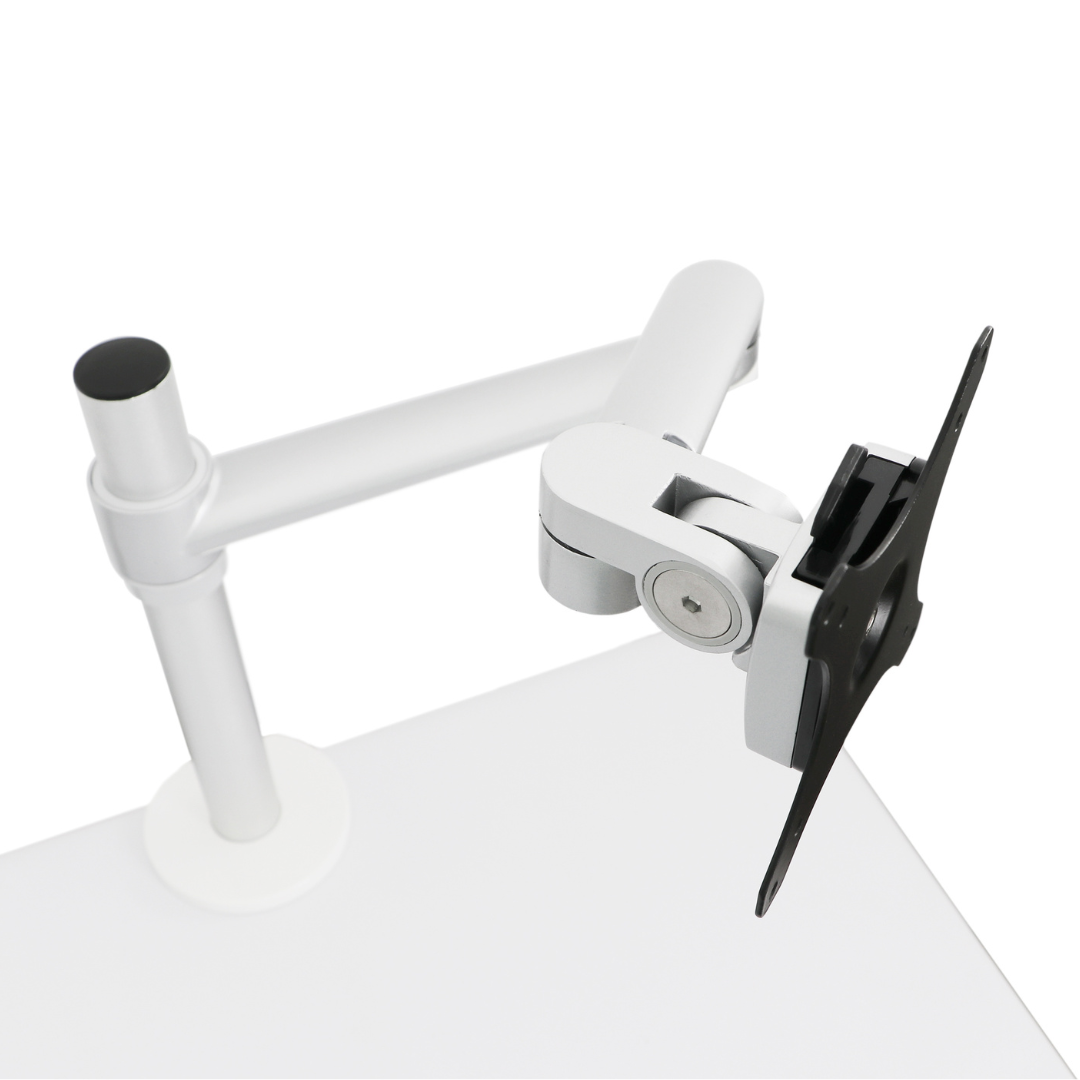 Single Monitor Arm with Swivel Mount Desk Mount Bracket Silver