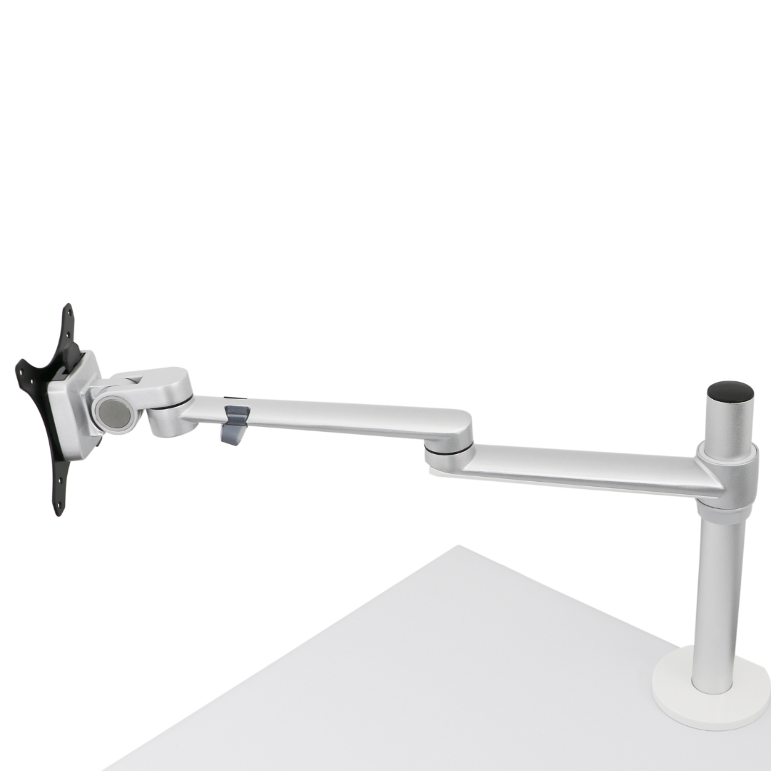 Single Monitor Arm with Swivel Mount Desk Mount Bracket Silver