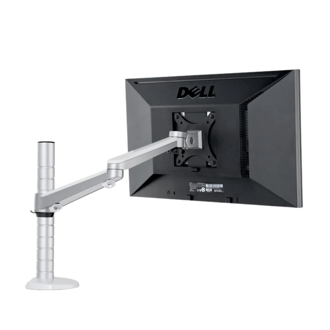 Single Monitor Arm with Swivel Mount Desk Bracket Silver