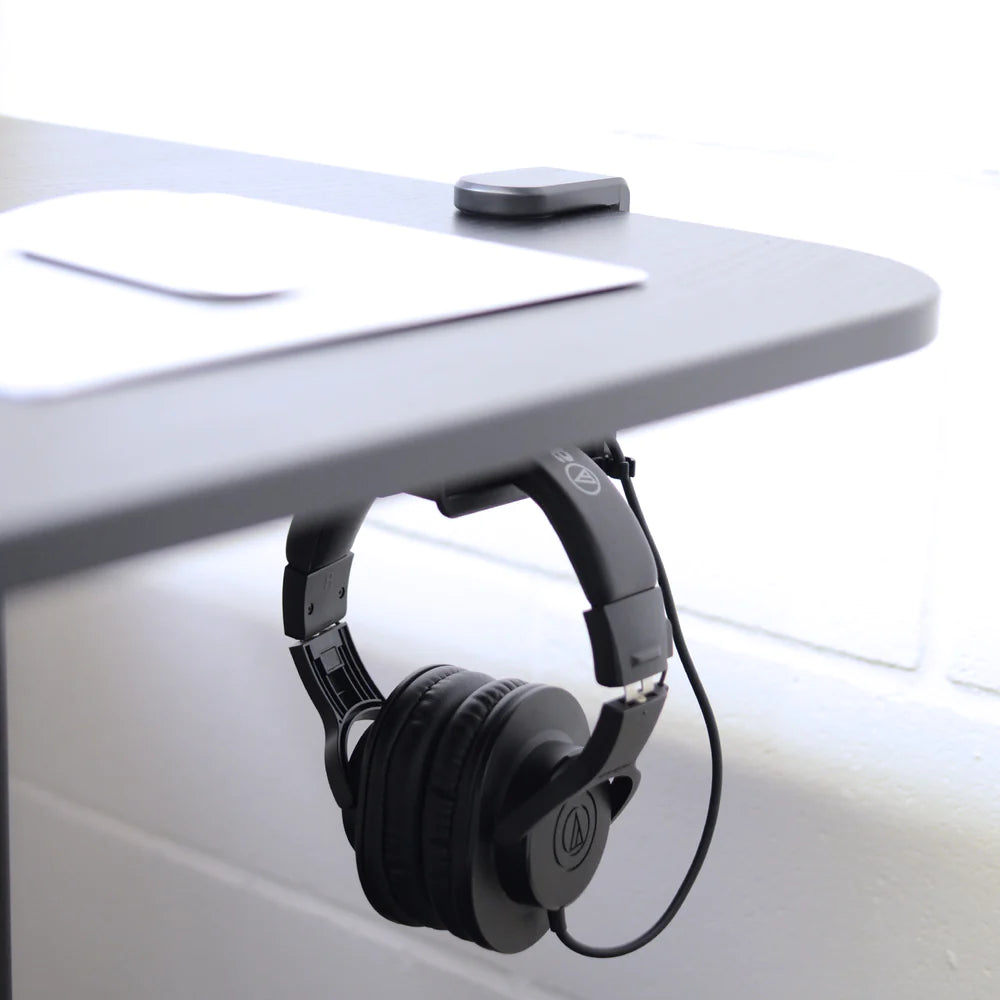 Hanging Headphone Headset Hook with Cable Clip