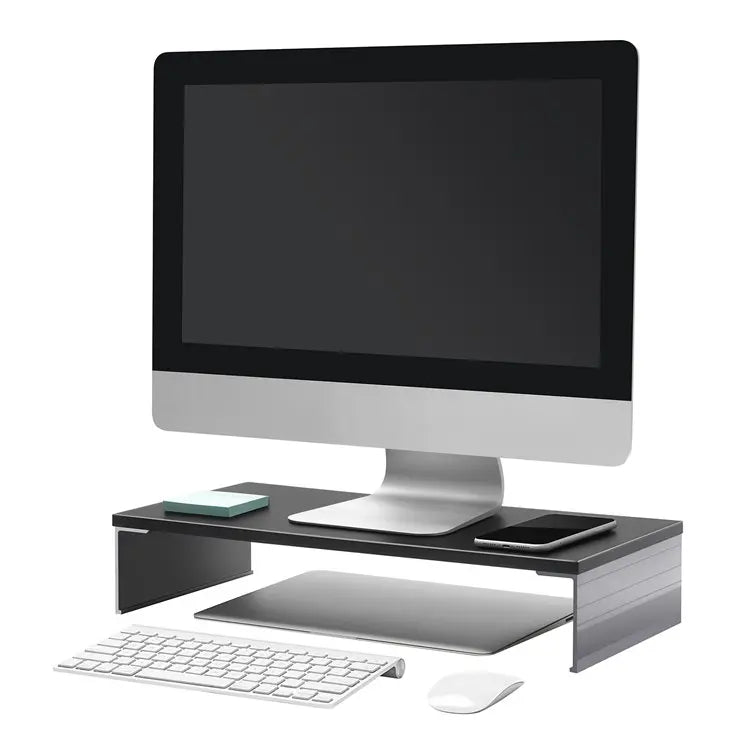 Monitor Laptop Screen Desk Riser Stand Black Aluminum