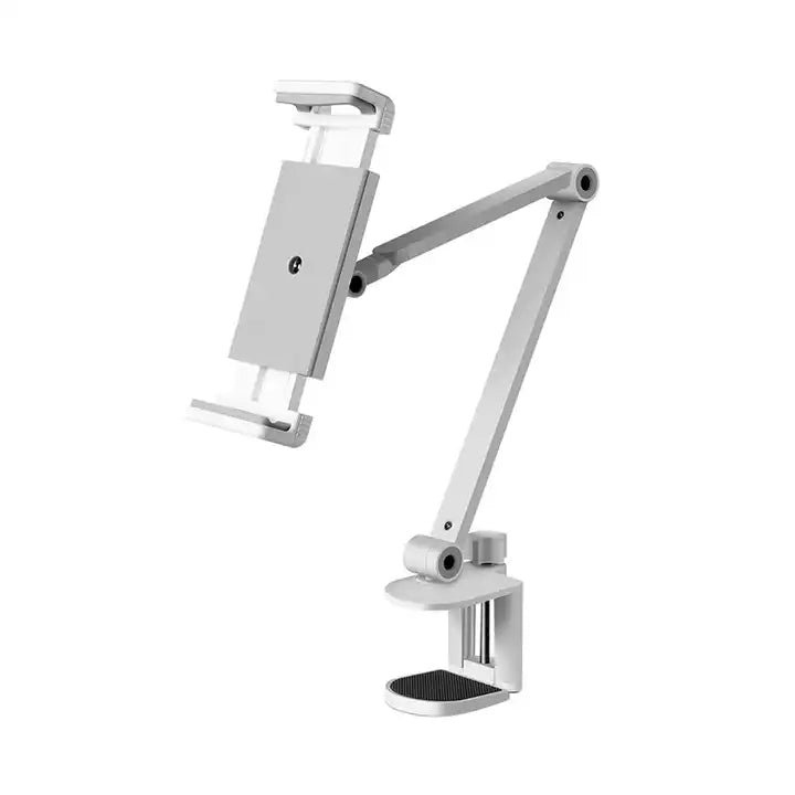 Adjustable Tablet Stand with Desk Mount Bracket White