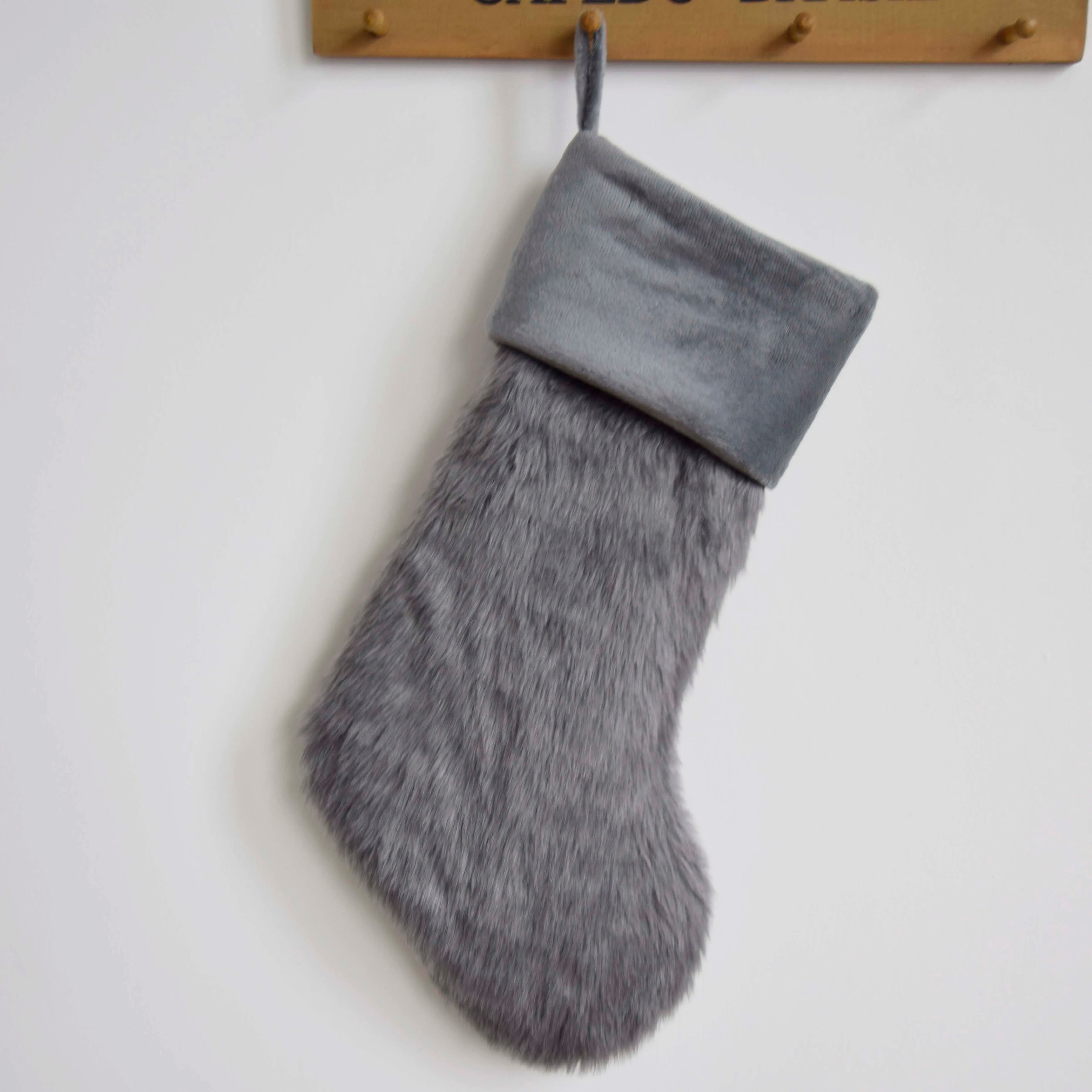 Faux Fur Christmas Stocking