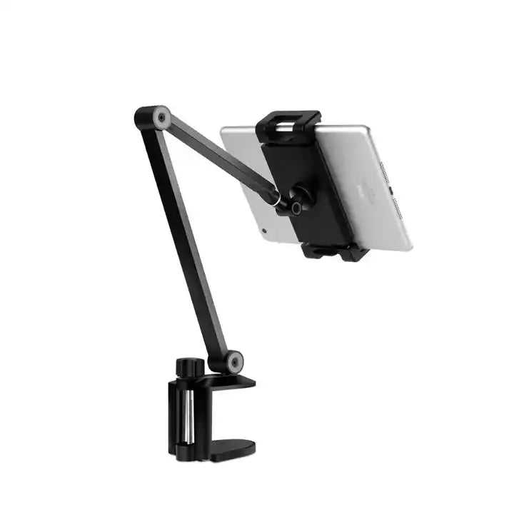 Adjustable Tablet Stand with Desk Mount Bracket Black