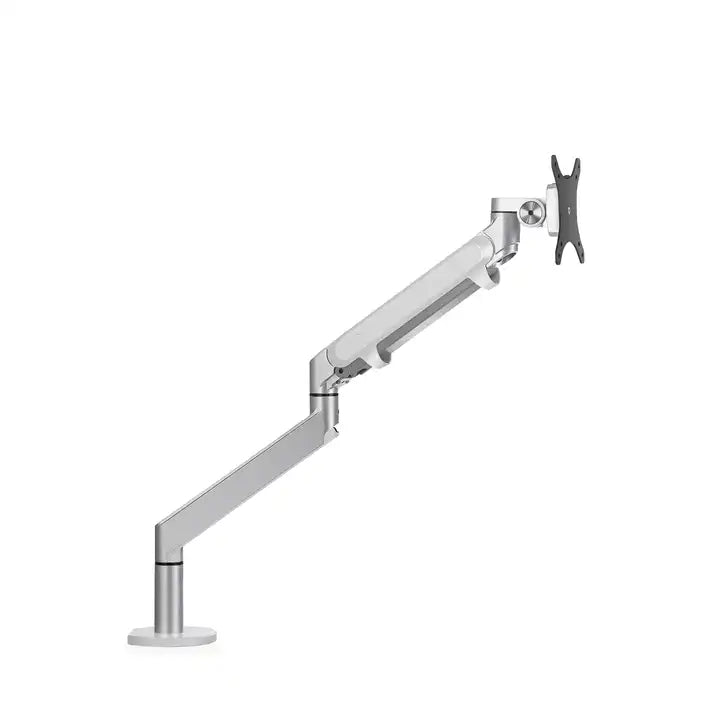 Single Monitor Arm with Gas Spring Desk Mount Bracket Silver