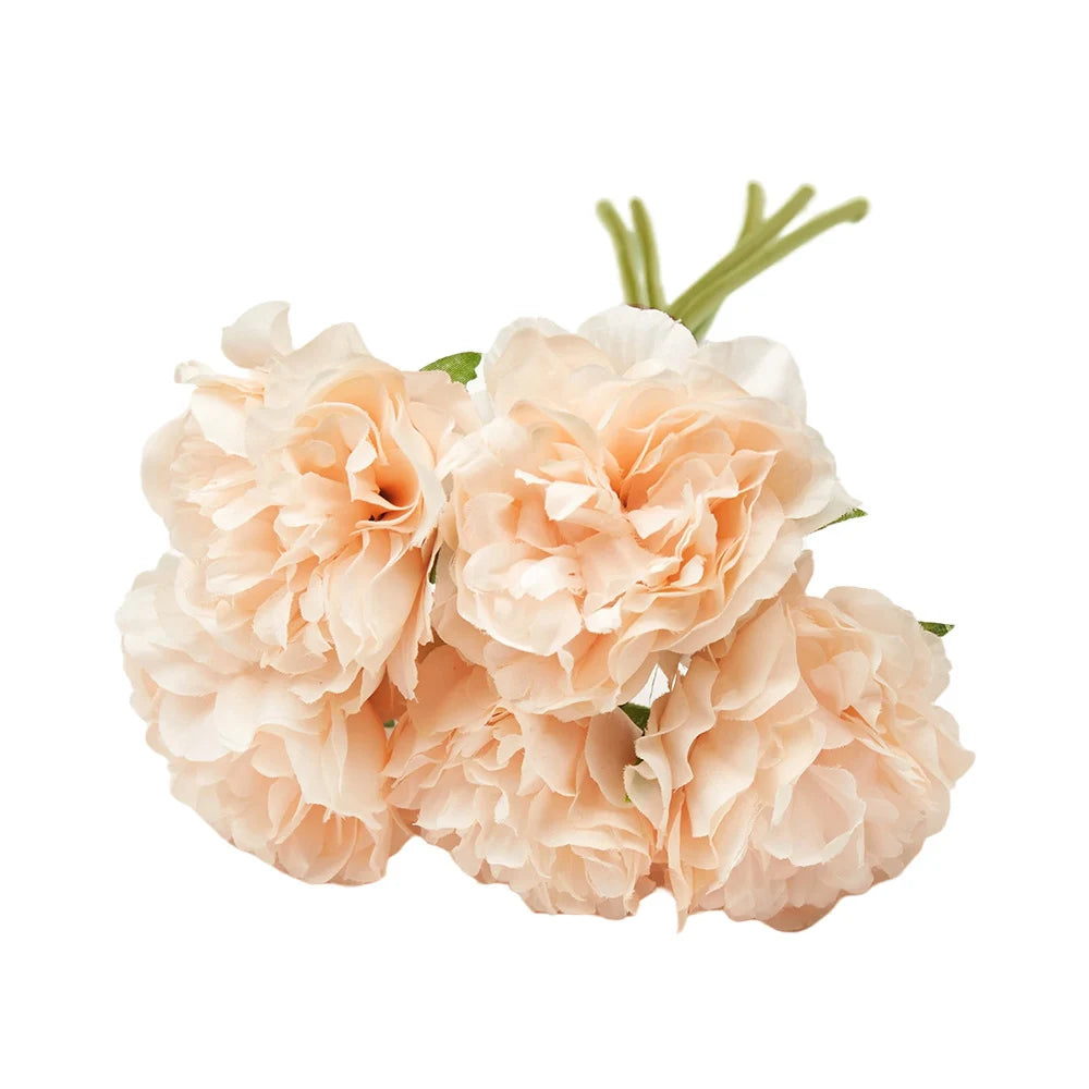 Artificial Peony 5 Heads Bouquet