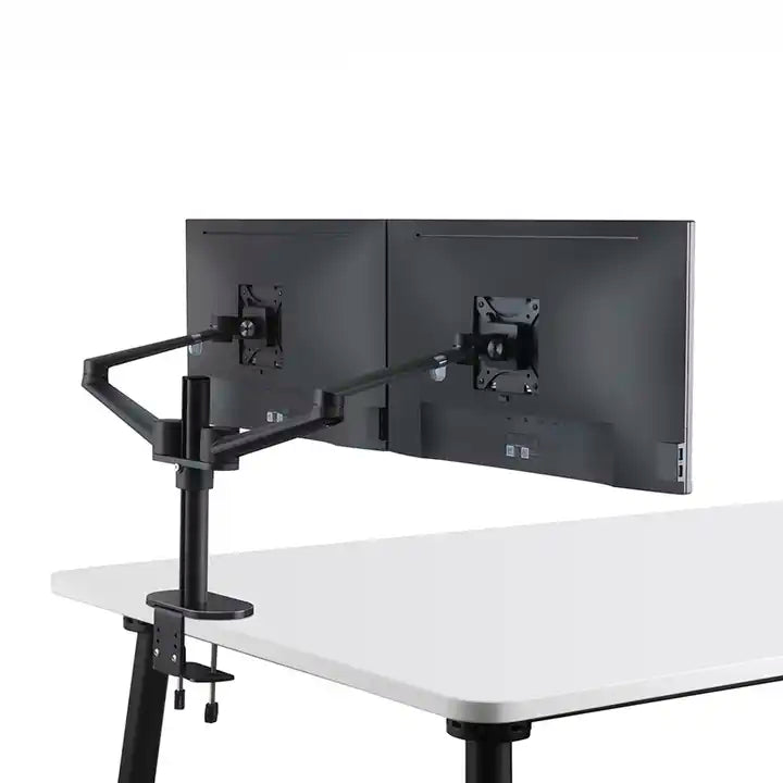 Dual Monitor Arm Desk Mount Bracket Black