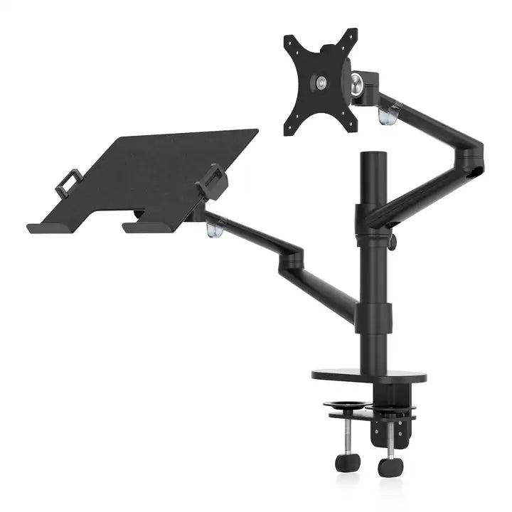 Monitor Arm With Laptop Stand Desk Mount Bracket Black