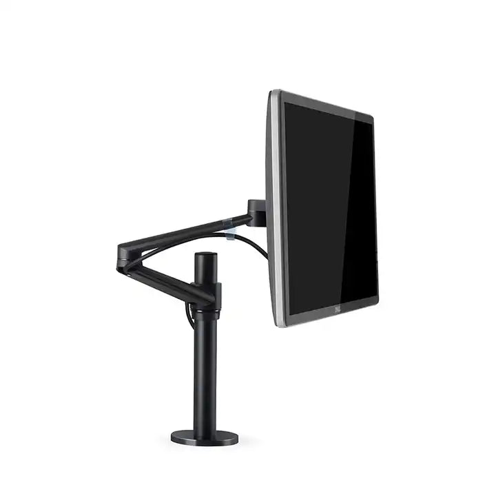 Single Monitor Arm with Swivel Mount Desk Mount Bracket Black