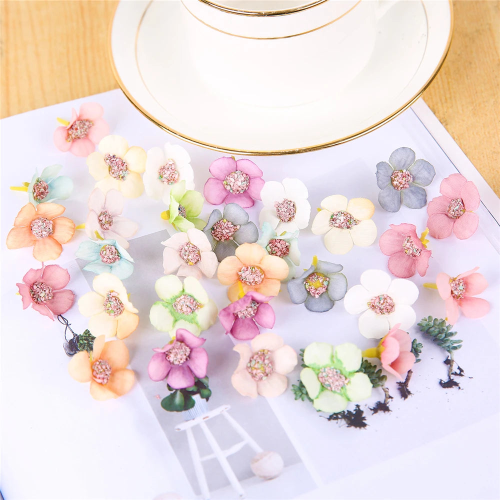100 Artificial Silk Daisy Flowers